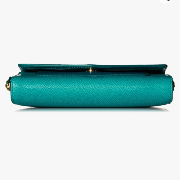 🆕Vera Bradley | Genuine Leather Ultimate Crossbody Envelope Purse in Teal - Picture 4 of 6